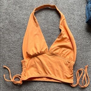 Orange Halter crop Top